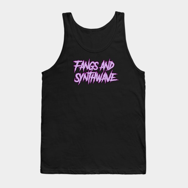 Fangs and Synth Big Violet Logo Tank Top by Electrish